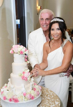 Ric Flair with her current wife. 